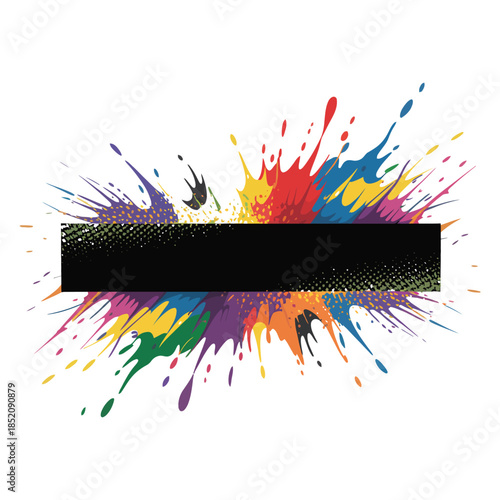 Artistic background with paint splatters colorful design element vibrant illustration splashy backdrop multicolor texture abstract artistic representation