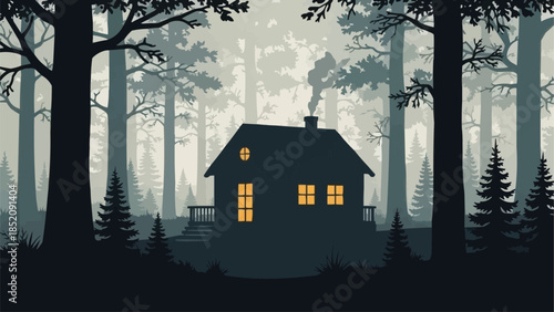 Cozy House in the Woods.