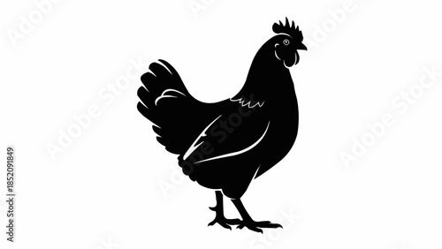 rooster isolated on white background