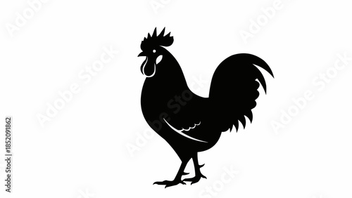 rooster isolated on white
