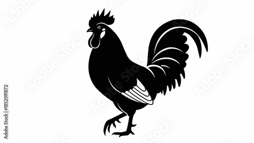 rooster isolated on white background