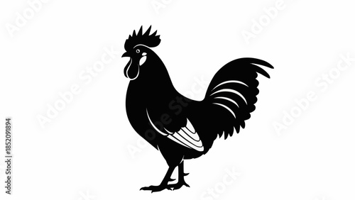 rooster isolated on white