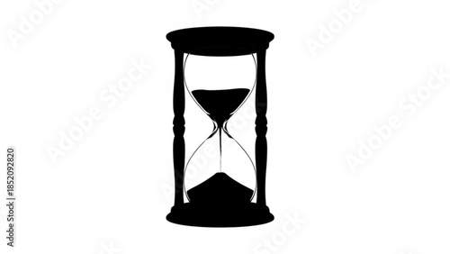 Black silhouette of hourglass