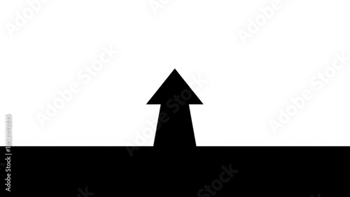 Black arrow pointing upwards