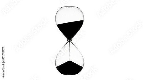 Hourglass with black sand