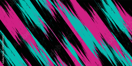 Car sticker wrap banner abstract sporty lines pink blue greenish grunge color combination brush storm thunder modern pattern racing motorsport. eps10.