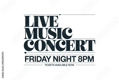 Live music concert friday night 8pm