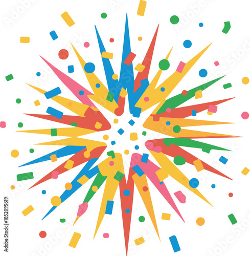  fireworks vector icon