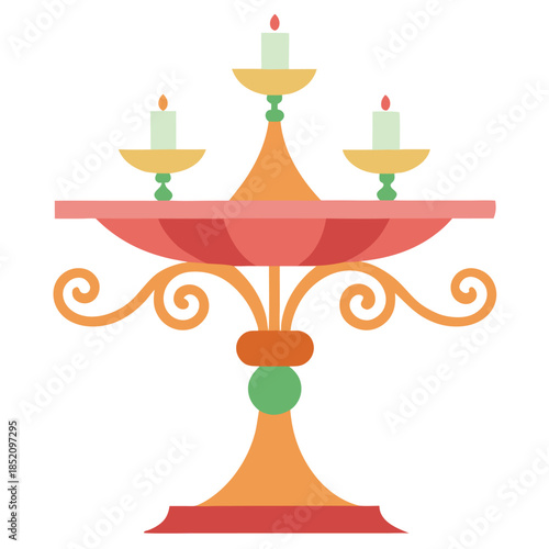Elegant-table-setting-accessories-on-a-white background.