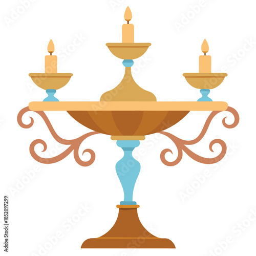 Elegant-table-setting-accessories-on-a-white background.