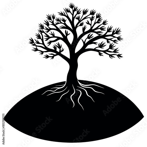 Lonely tree on a hill 