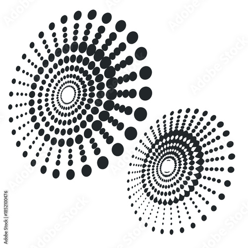 Modern-abstract-background--halftone-dots-in-circle. 