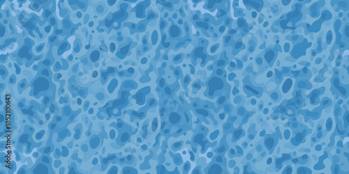 Abstract blue water texture with organic shapes and light reflections