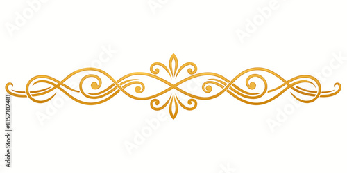 An elegant golden ornate decorative border, vector