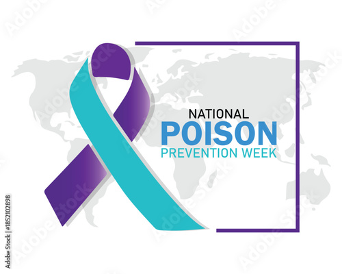 National Poison prevention week (NPPW) is observed every year in March, to highlight the dangers of poisonings for people of all ages. vector illustration.