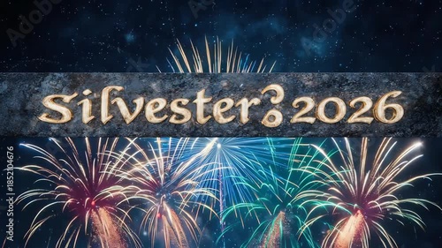 New Year Silvester 2026 Fireworks Celebration.
