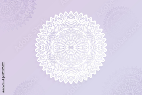 Ethnic Mandala Festive Element Design On Purple Background. Vector Illustration For Festival Sale Elements