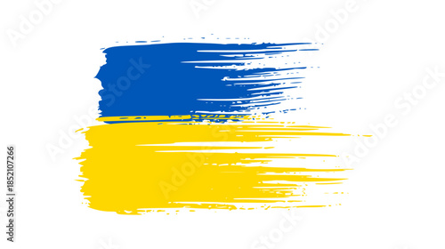 Ukrainian national flag in grunge style