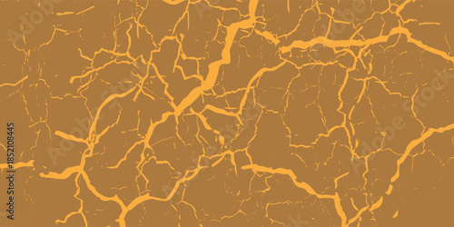 orange gold grunge. Distress overlay texture. Abstract surface dust and rough dirty wall background concept. Worn, torn, weathered effect. Vectors