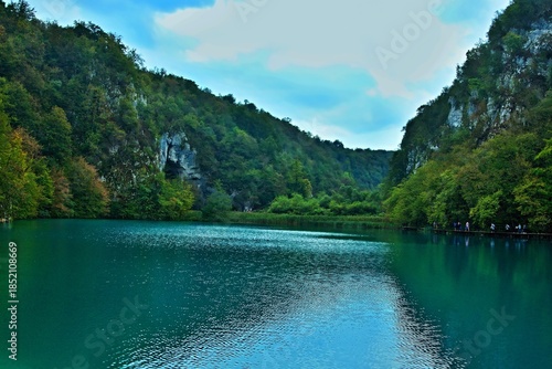 Croatia - view of a lake in the Plitvice Lakes National Park