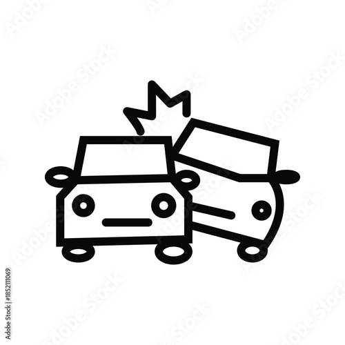 Car Crash Accident on Road