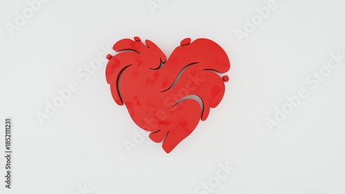 3D love concept featuring romantic heart symbols and elegant love typography, perfect for Valentine’s Day designs, couple themes, wedding graphics, romantic branding, social media visuals, and modern 