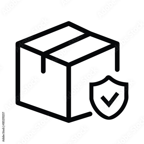 Secure Package Delivery with Shield Icon