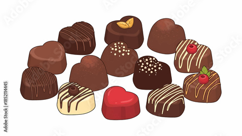 Chocolate gift box with bow