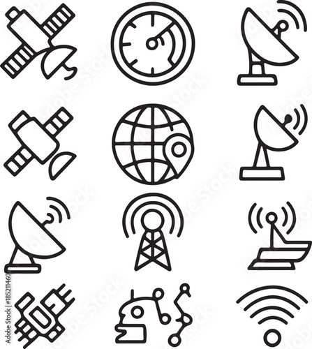 Server and Cloud Computing Infrastructure Icons