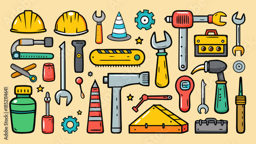 Assorted construction tools and equipment