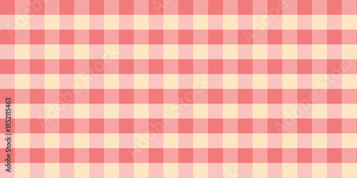Subtle Red and Cream Gingham Pattern Background - A Classic Textile Design