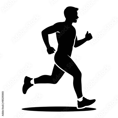 runner silhouette vector