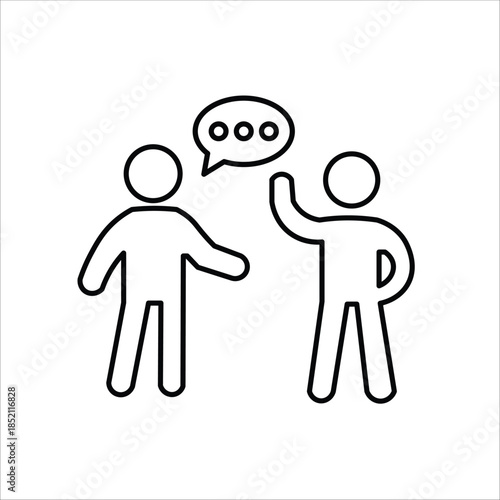 debate icons. simple line vector illustration