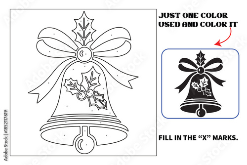 Christmas Monochrome coloring pages for adults and teens with Amazon KDP book interior designs.