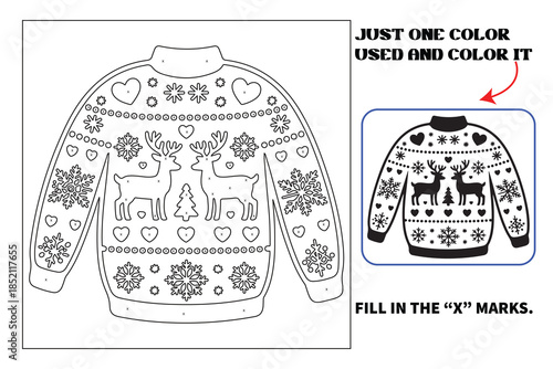 Christmas Monochrome coloring pages for adults and teens with Amazon KDP book interior designs.