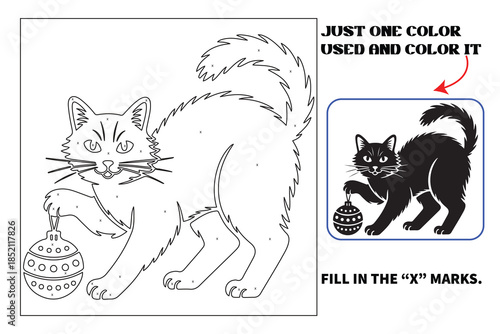 Christmas Monochrome coloring pages for adults and teens with Amazon KDP book interior designs.