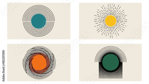 Abstract Geometric Shapes Set Vector Illustration