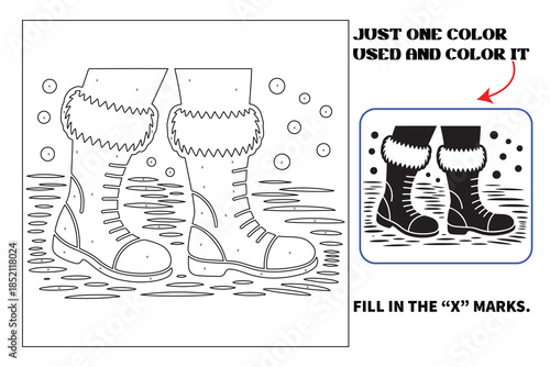 Christmas Monochrome coloring pages for adults and teens with Amazon KDP book interior designs.