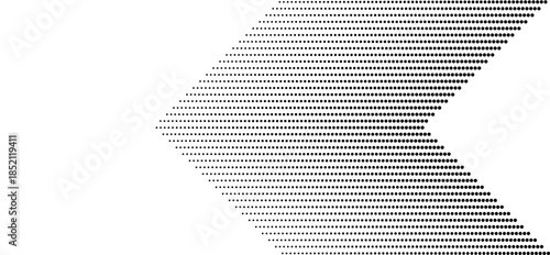 bstract dotted arrow direction background.Halftone dots with digital flow arrow. Futuristic dot pattern arrow background. png and vector illustration on transparent background.
