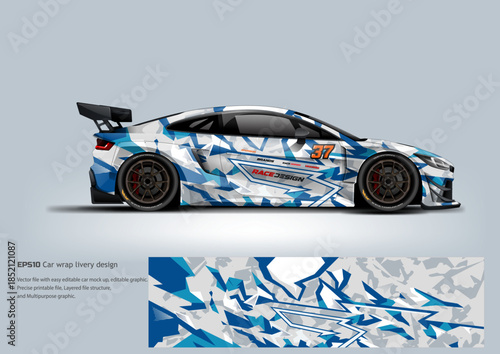 EPS10 vector car wrap livery designs professional aesthetics for sports coupes and commercial vehicles