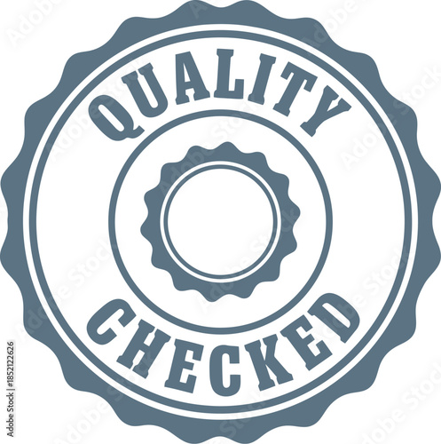 Quality Checked Badge Icon – Certified Guarantee Stamp for Product Approval and Assurance