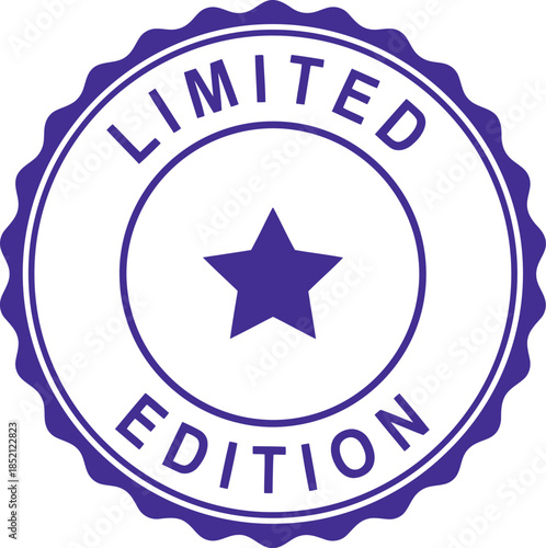 Purple Limited Edition Badge Icon with Star for Exclusive Product Promotion and Branding