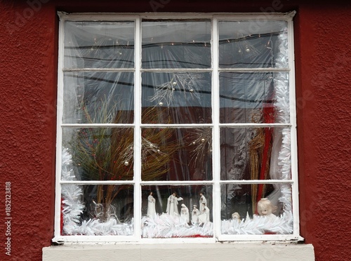 Nativity Scene in Window Display