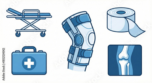 Medical supplies and equipment for healthcare and first aid treatment