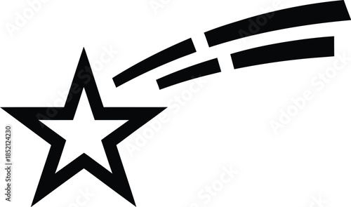 Dynamic star trail design symbolizing achievement, aspiration, and rapid forward progress