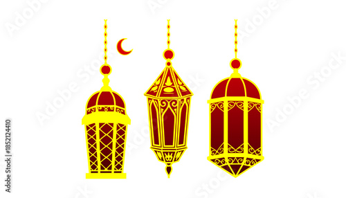 vector illustration of a traditional arabic lamp