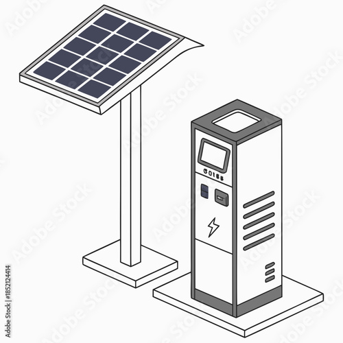 Solar powered electric vehicle charging station solar panel