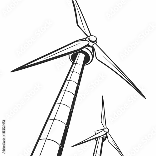 Close up of wind turbine blades reflecting sun light 1