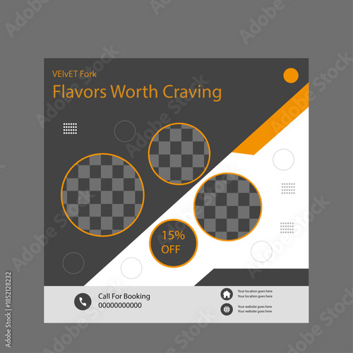 food social media post