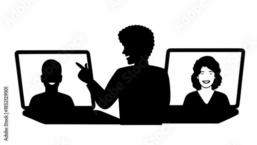 Diverse Team of Young Professionals Standing Together, Minimalist Vector Concept for Business Growth and Inclusive Workplace Culture